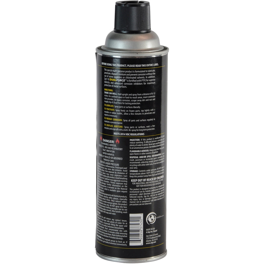 Image of Zep Commercial® Lubricant/Penetrant, Dual Force, 14 oz, Multi