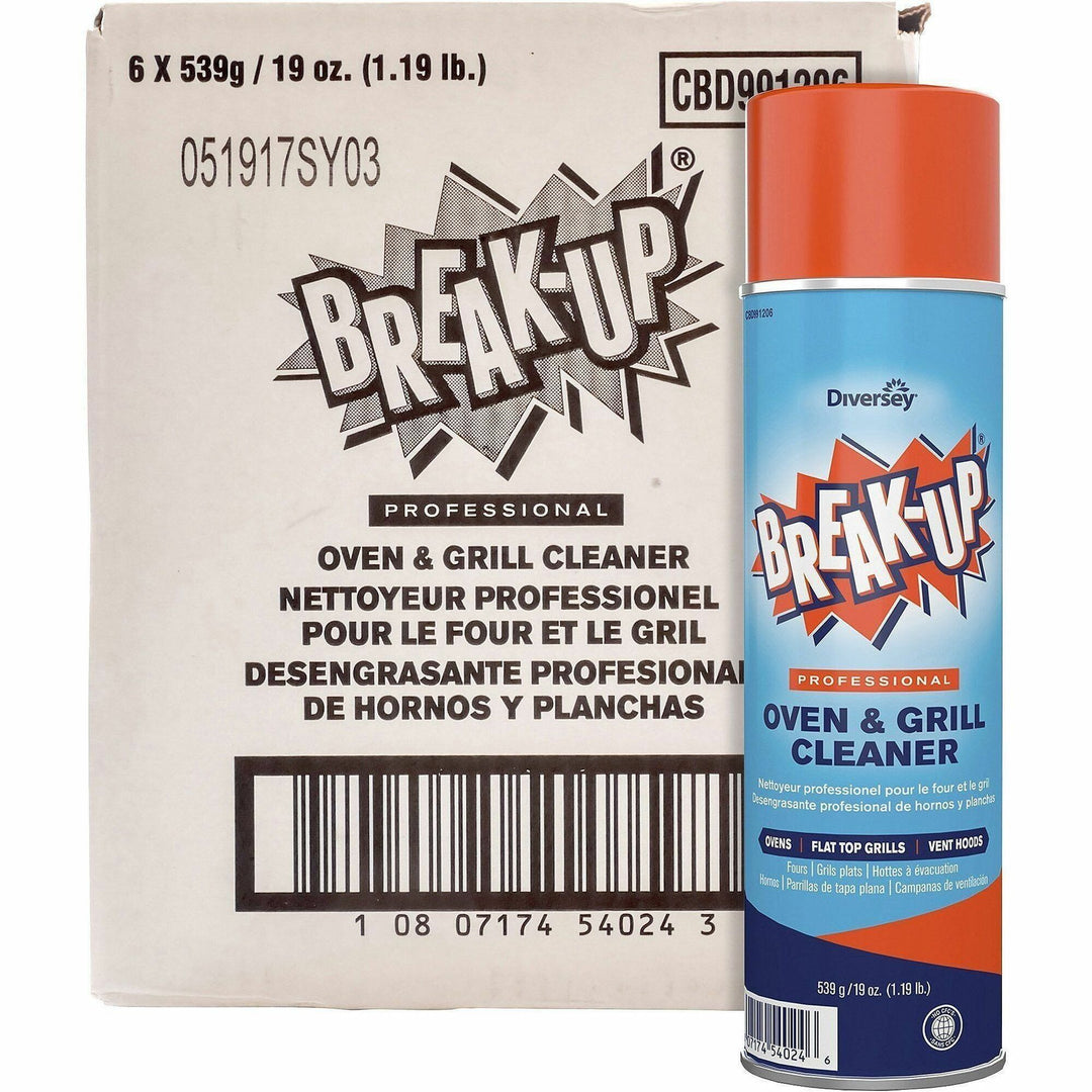 Image of Diversey Break-Up CBD991206 Professional Oven & Grill Cleaner, 19 fl oz (0.6 quart), Citrus Scent, Heavy Duty, Fast Acting, Tan, 1 Each