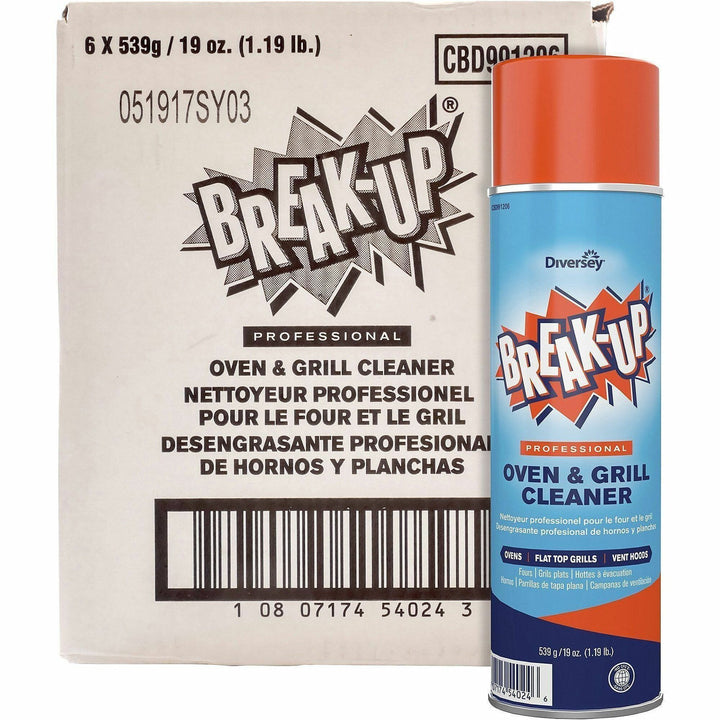 Image of Diversey Break-Up CBD991206 Professional Oven & Grill Cleaner, 19 fl oz (0.6 quart), Citrus Scent, Heavy Duty, Fast Acting, Tan, 1 Each