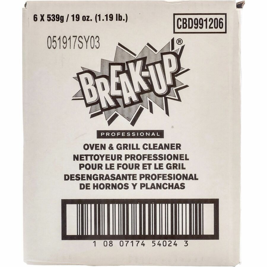 Image of Diversey Break-Up CBD991206 Professional Oven & Grill Cleaner, 19 fl oz (0.6 quart), Citrus Scent, Heavy Duty, Fast Acting, Tan, 1 Each