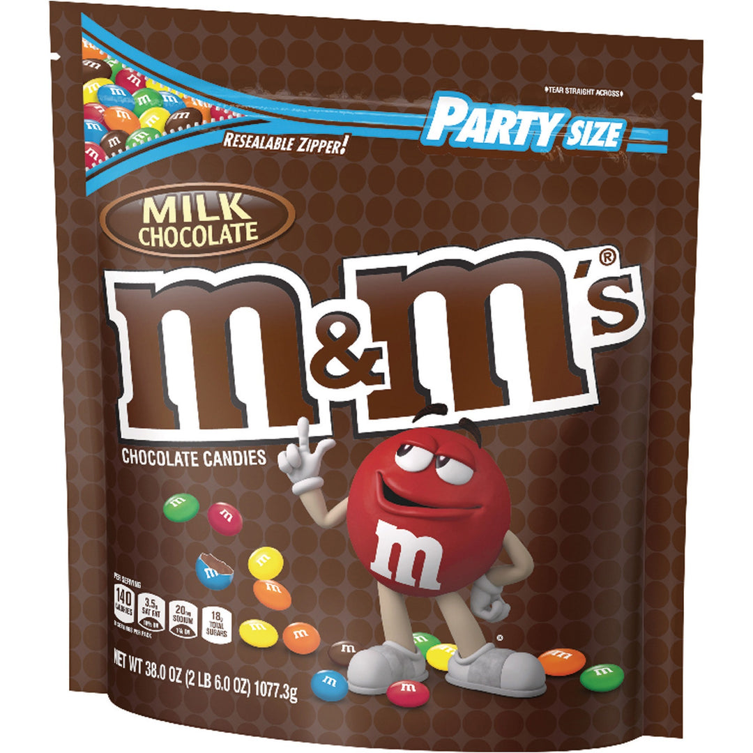 Image of M&M's SN55114 Milk Chocolate Candies, Milk Chocolate, 2.37 lb, 1 Bag