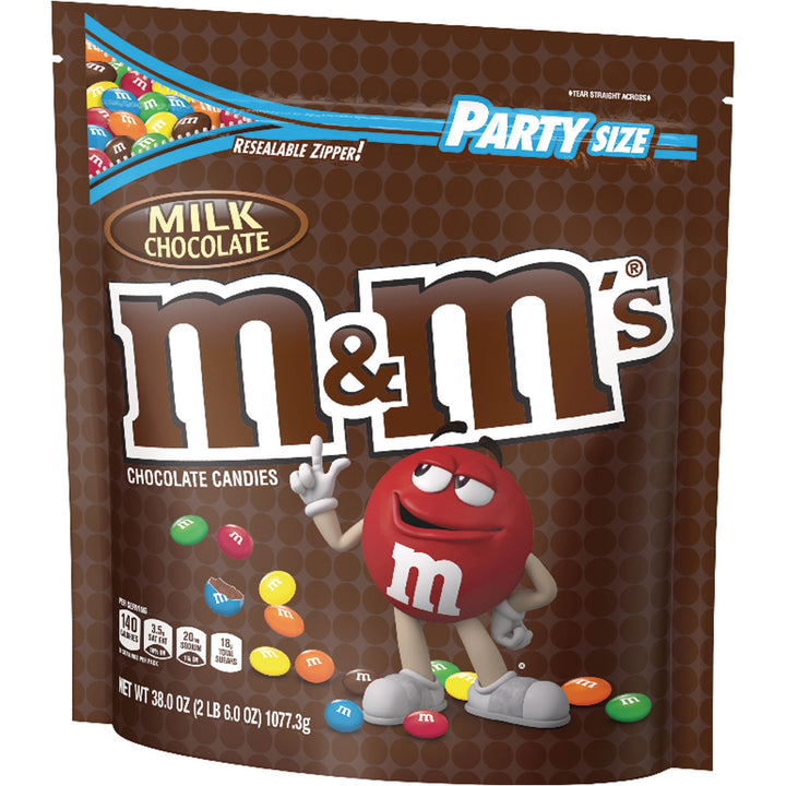 Image of M&M's SN55114 Milk Chocolate Candies, Milk Chocolate, 2.37 lb, 1 Bag