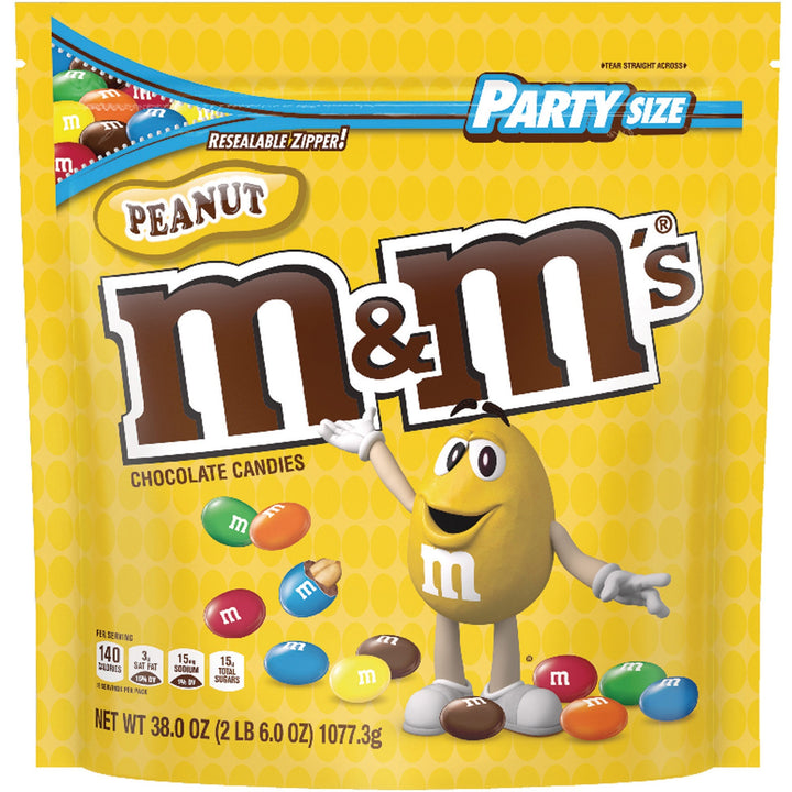 Image of M&M's SN55116 Peanut Chocolate Candies, Peanut Chocolate, 2.37 lb, 1 Bag