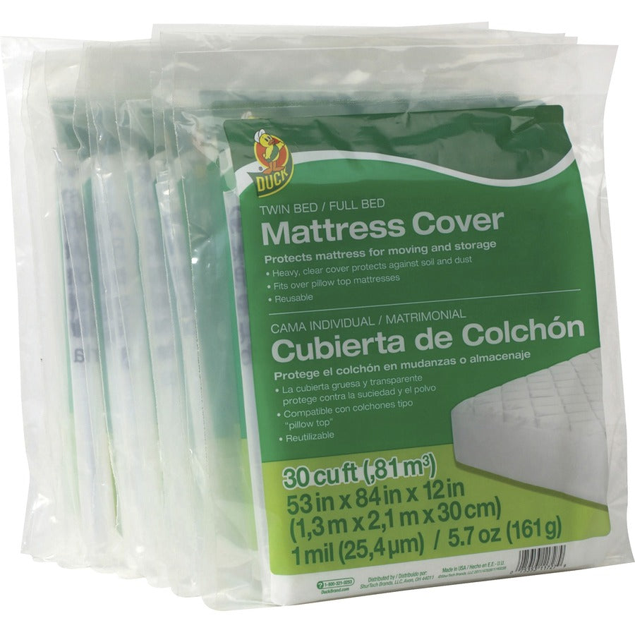Image of Duck® Mattress Cover, Twin/Full, 53"Wx84"Lx12"H, Clear
