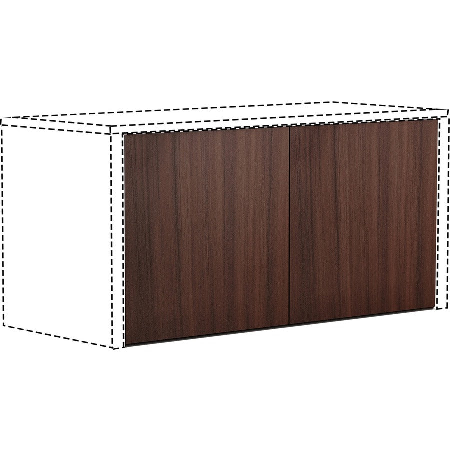 Image of Lorell 18242 Essentials Series Wall-Mount Hutch Door Kit, 16" H x 17" W x 1" Depth, 0.7" Thickness, Finish: Espresso, 1 Set