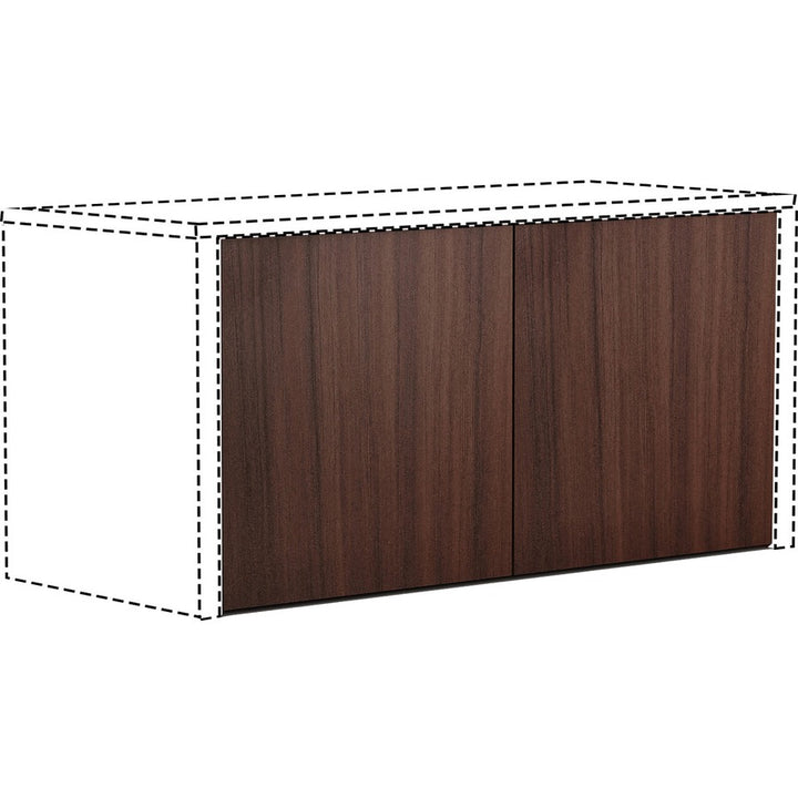 Image of Lorell 18242 Essentials Series Wall-Mount Hutch Door Kit, 16" H x 17" W x 1" Depth, 0.7" Thickness, Finish: Espresso, 1 Set
