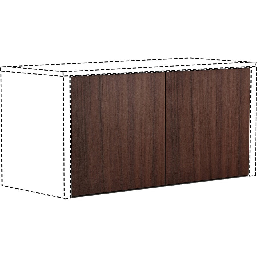 Image of Lorell 18242 Essentials Series Wall-Mount Hutch Door Kit, 16" H x 17" W x 1" Depth, 0.7" Thickness, Finish: Espresso, 1 Set