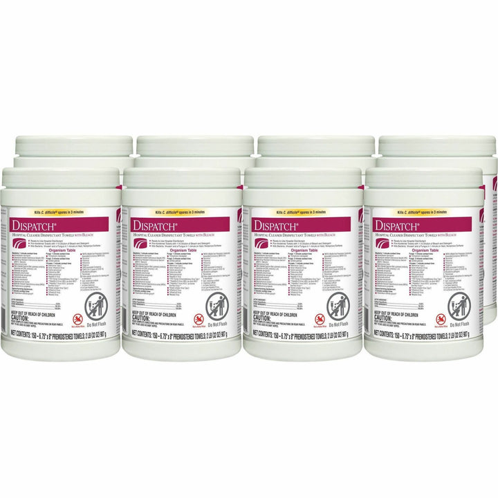 Image of Clorox® Disinfectant Towels, w/Bleach, 32 oz, 150/Canister, 8/CT,WE