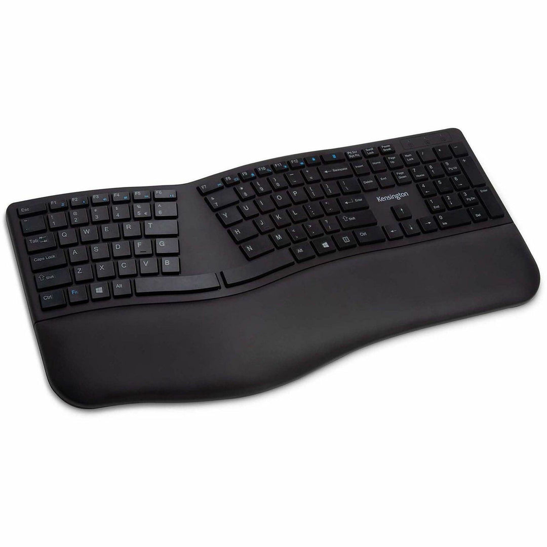Image of Kensington® Pro Fit Ergo Wireless Keyboard, 18.98 X 9.92 X 1.5, Black