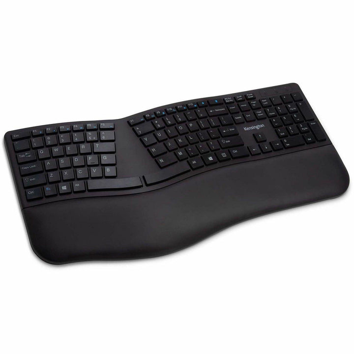 Image of Kensington® Pro Fit Ergo Wireless Keyboard, 18.98 X 9.92 X 1.5, Black