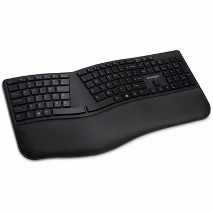 Image of Kensington® Pro Fit Ergo Wireless Keyboard, 18.98 X 9.92 X 1.5, Black