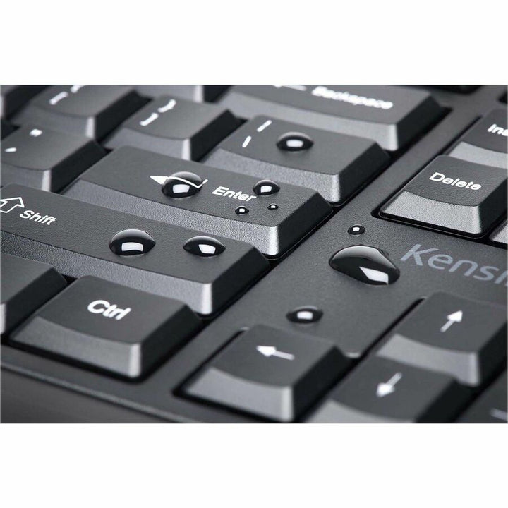 Image of Kensington® Pro Fit Ergo Wireless Keyboard, 18.98 X 9.92 X 1.5, Black