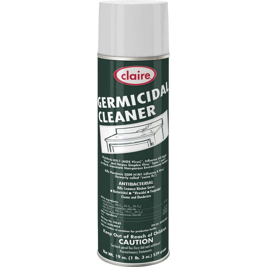 Image of Claire® Germicidal Spray, Foam, Antimicrobial, 19oz, 12/CT, GN