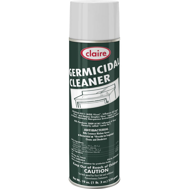 Image of Claire® Germicidal Spray, Foam, Antimicrobial, 19oz, 12/CT, GN