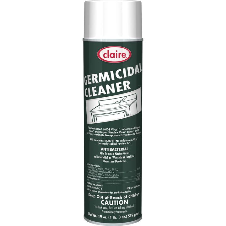 Image of Claire® Germicidal Spray, Foam, Antimicrobial, 19oz, 12/CT, GN