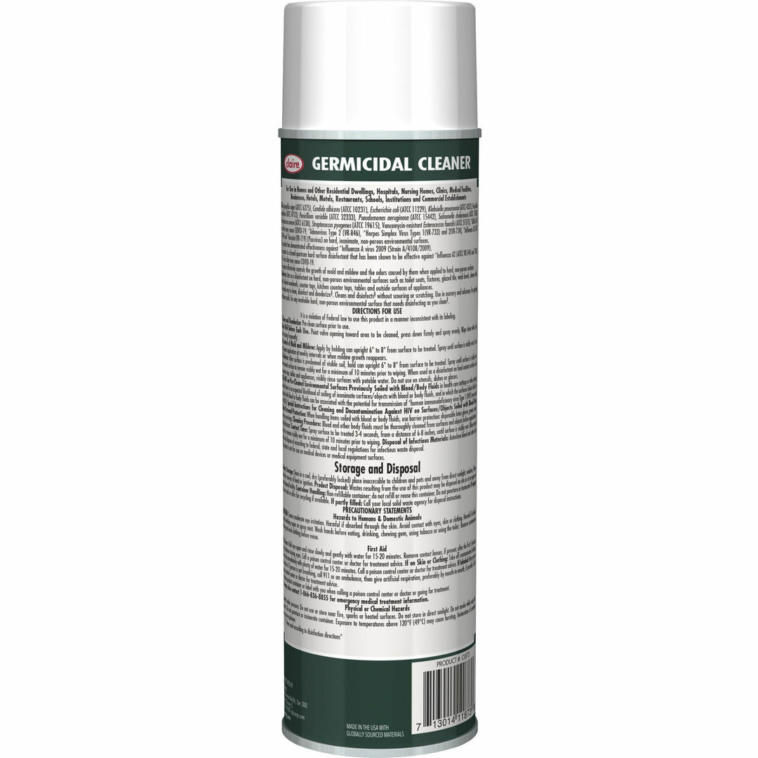 Image of Claire® Germicidal Spray, Foam, Antimicrobial, 19oz, 12/CT, GN