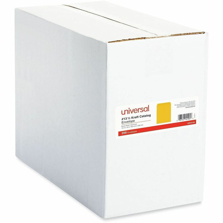 Image of Universal UNV44105 Envelope, Catalog, #13 1/2, 24 lb, Gummed, Brown Kraft, Kraft Paper, 250 / Box