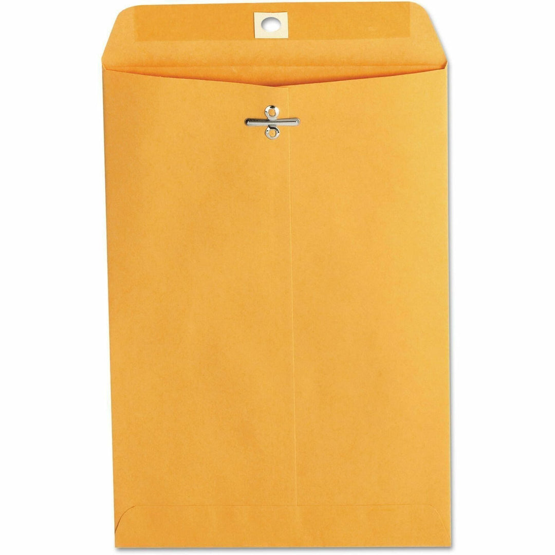 Image of Universal UNV35261 Envelope, Clasp, #63, 9 1/2" W x 6 1/2" Length, 28 lb, Clasp/Gummed Flap, Brown Kraft, Kraft Paper, 100 / Box