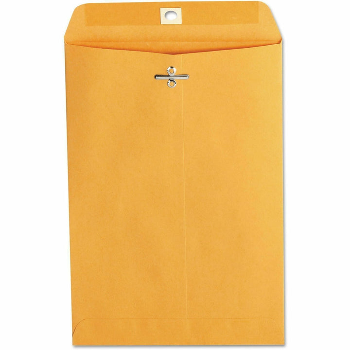 Image of Universal UNV35261 Envelope, Clasp, #63, 9 1/2" W x 6 1/2" Length, 28 lb, Clasp/Gummed Flap, Brown Kraft, Kraft Paper, 100 / Box