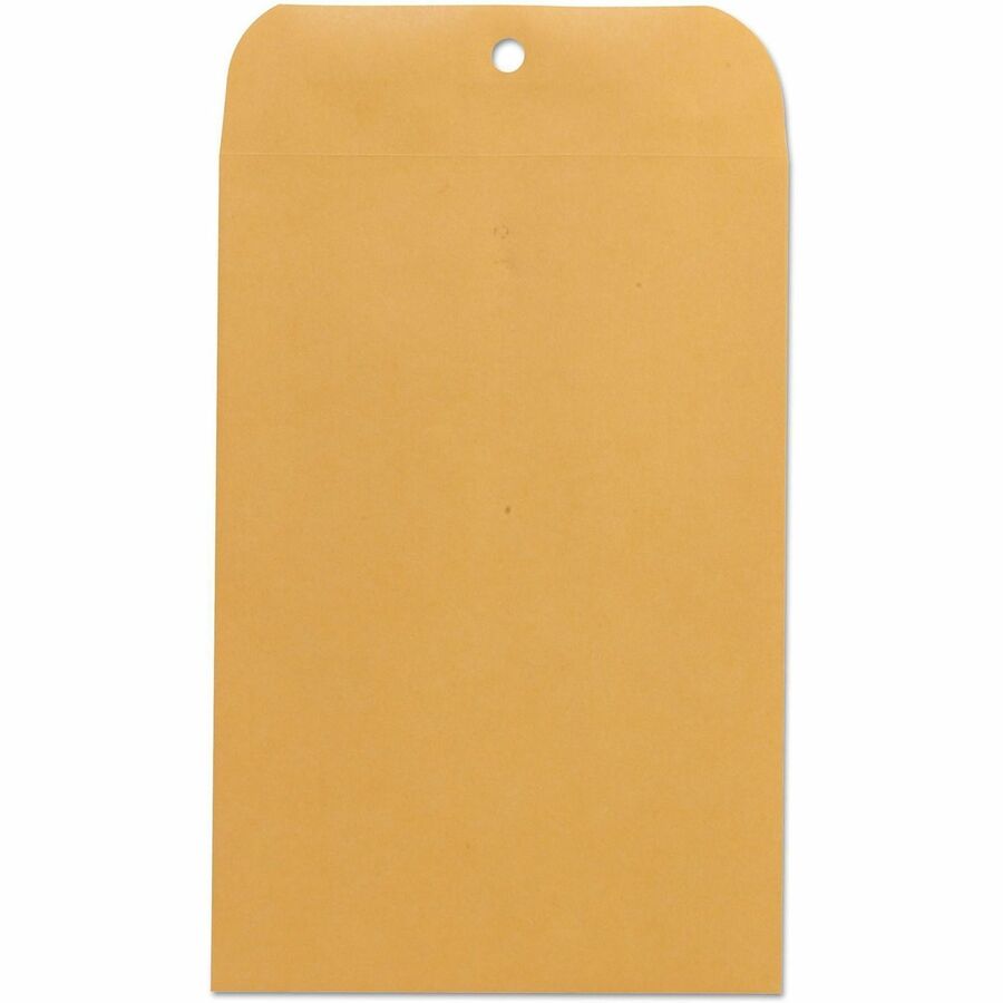 Image of Universal UNV35261 Envelope, Clasp, #63, 9 1/2" W x 6 1/2" Length, 28 lb, Clasp/Gummed Flap, Brown Kraft, Kraft Paper, 100 / Box