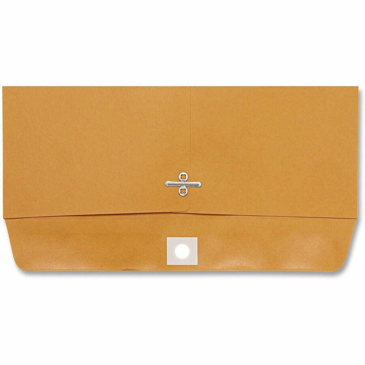 Image of Universal UNV35268 Envelope, Clasp, #98, 15" W x 10" Length, 28 lb, Clasp/Gummed Flap, Brown Kraft, Kraft Paper, 100 / Box