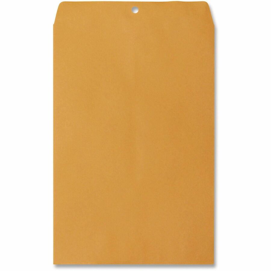 Image of Universal UNV35268 Envelope, Clasp, #98, 15" W x 10" Length, 28 lb, Clasp/Gummed Flap, Brown Kraft, Kraft Paper, 100 / Box