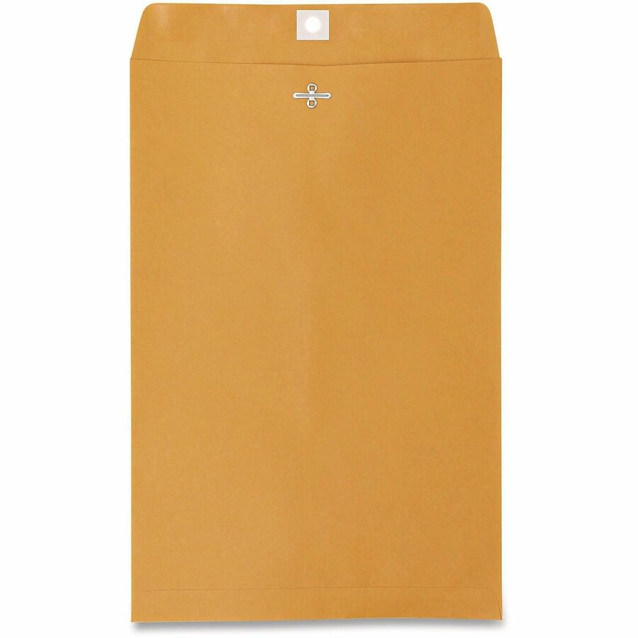 Image of Universal UNV35268 Envelope, Clasp, #98, 15" W x 10" Length, 28 lb, Clasp/Gummed Flap, Brown Kraft, Kraft Paper, 100 / Box