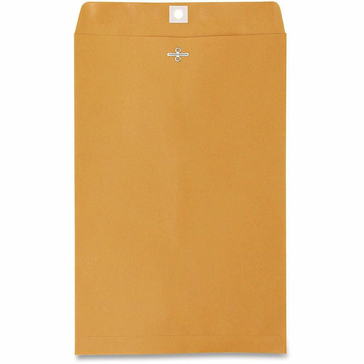 Image of Universal UNV35268 Envelope, Clasp, #98, 15" W x 10" Length, 28 lb, Clasp/Gummed Flap, Brown Kraft, Kraft Paper, 100 / Box
