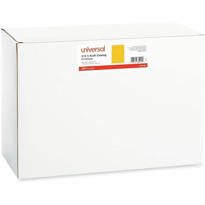 Image of Universal UNV35292 Envelope, Catalog, #13 1/2, 28 lb, Self Adhesive, Brown Kraft, Kraft Paper, 250 / Box