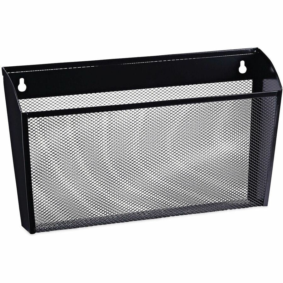 Image of Universal UNV20011 Hanging Organizer, 3 Pocket(s), 8.50" H x 14.13" W x 3.38" Depth, Black, Wire Mesh, 1 Set