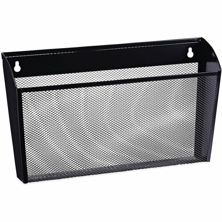 Image of Universal UNV20011 Hanging Organizer, 3 Pocket(s), 8.50" H x 14.13" W x 3.38" Depth, Black, Wire Mesh, 1 Set