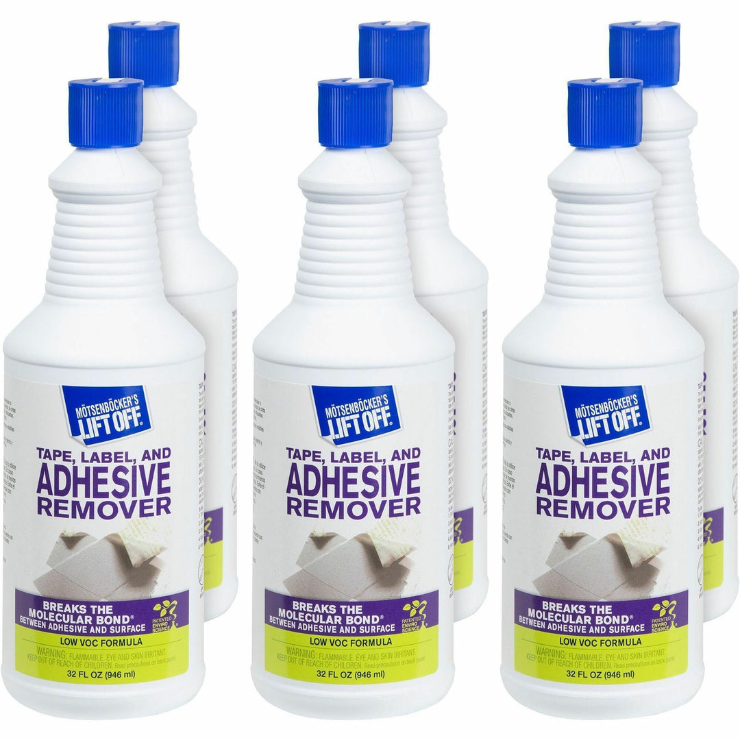 Image of Motsenbocker's Lift-Off® Adhesive Remover, f/Tape/Labels, Low-VOC, 32 oz, 6/CT, WE