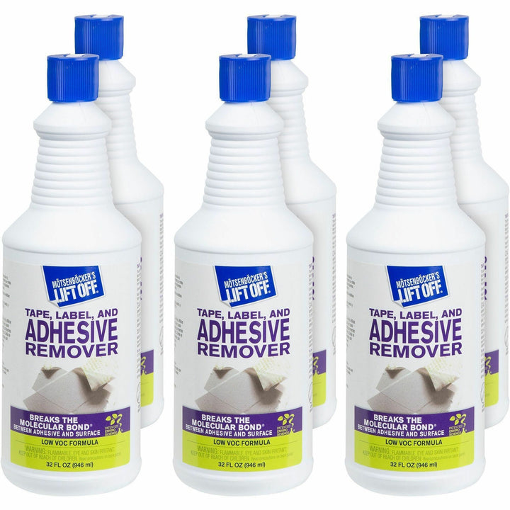Image of Motsenbocker's Lift-Off® Adhesive Remover, f/Tape/Labels, Low-VOC, 32 oz, 6/CT, WE