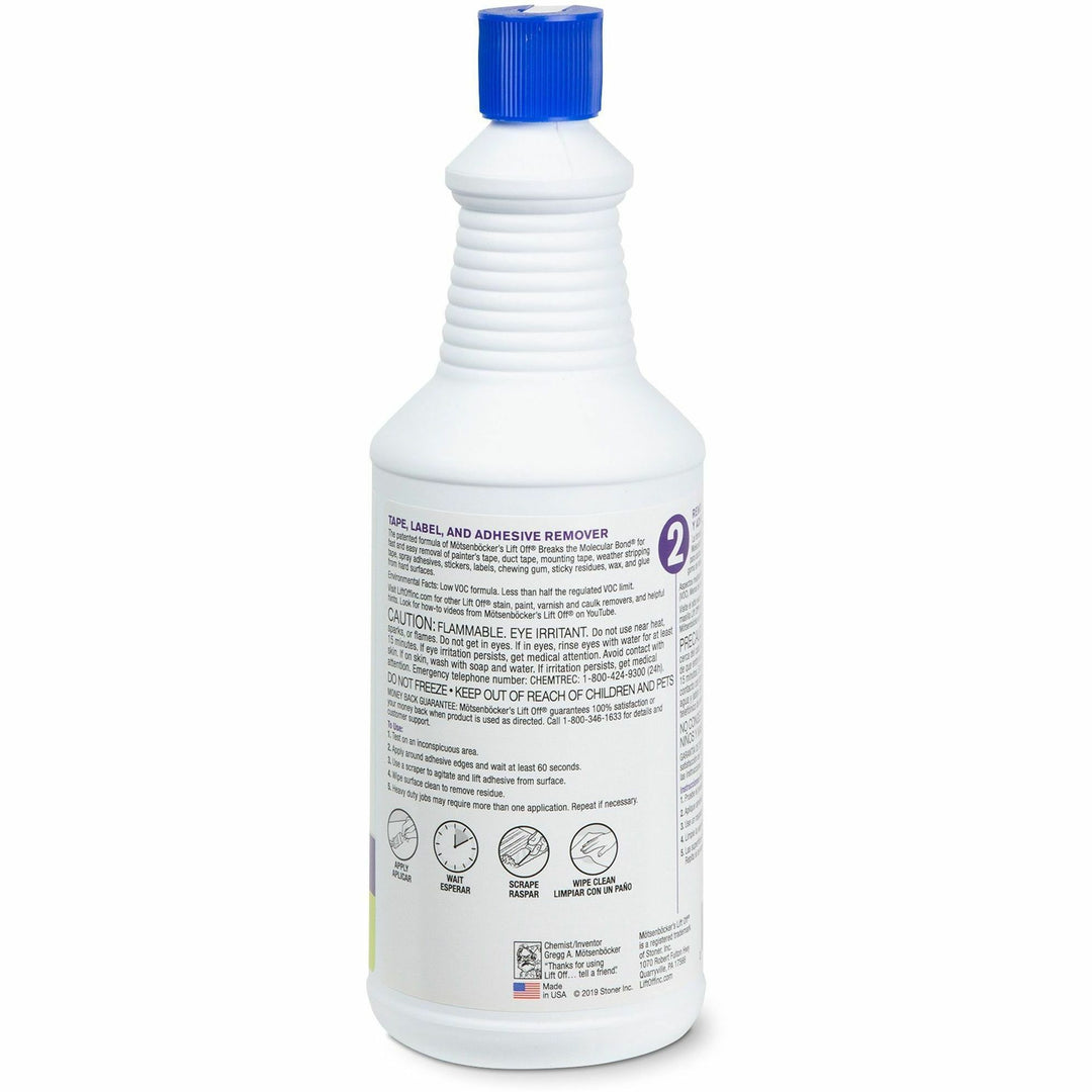 Image of Motsenbocker's Lift-Off® Adhesive Remover, f/Tape/Labels, Low-VOC, 32 oz, 6/CT, WE