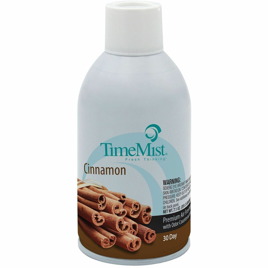 Image of TimeMist 1042746 Cinnamon Premium Air Freshener Spray, Aerosol, 5.3 fl oz (0.2 quart), Cinnamon, 30 Day, Long Lasting, Odor Neutralizer, 1 Each