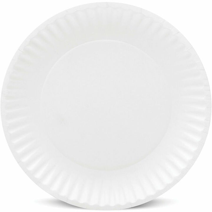 Image of AJM Packaging Plates, Paper, 9"Dia, 1000/CT, White