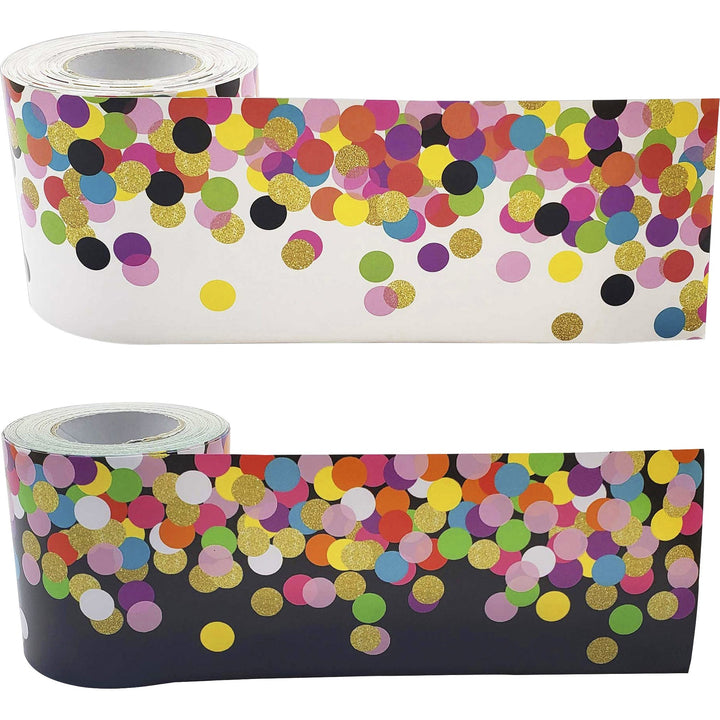 Image of Teacher Created Resources Border Trim, Confetti, 3"Wx50'L, 2 RL/ST, Multi