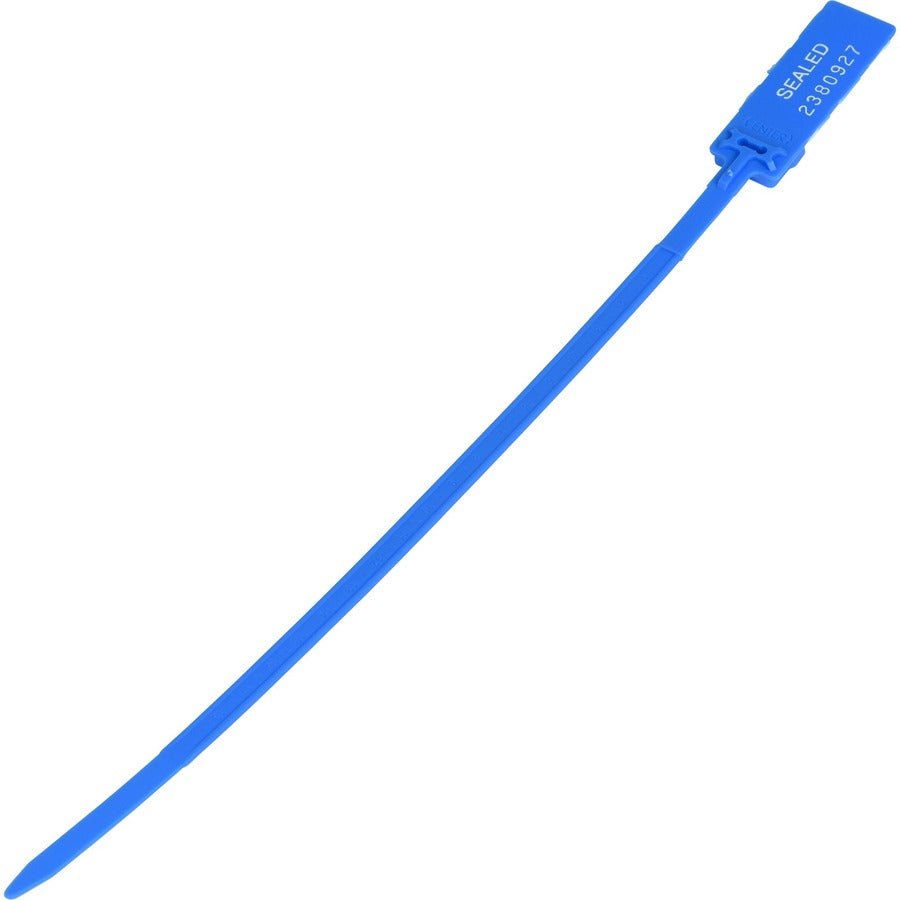 Image of Tatco Security Seal, 3/10"Wx13-1/2"Lx1/100"H, 100/PK, Blue