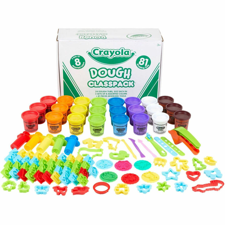 Image of Crayola® Dough Classpack, 3 Oz, 8 Assorted Colors With 81 Modeling Tools