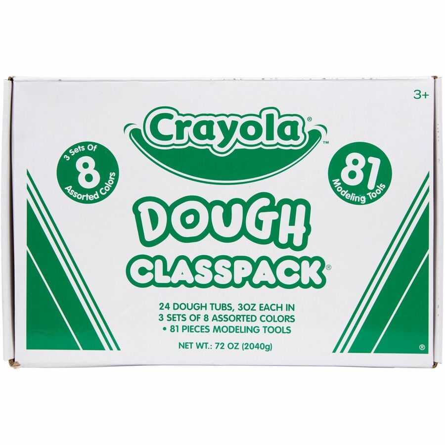 Image of Crayola® Dough Classpack, 3 Oz, 8 Assorted Colors With 81 Modeling Tools