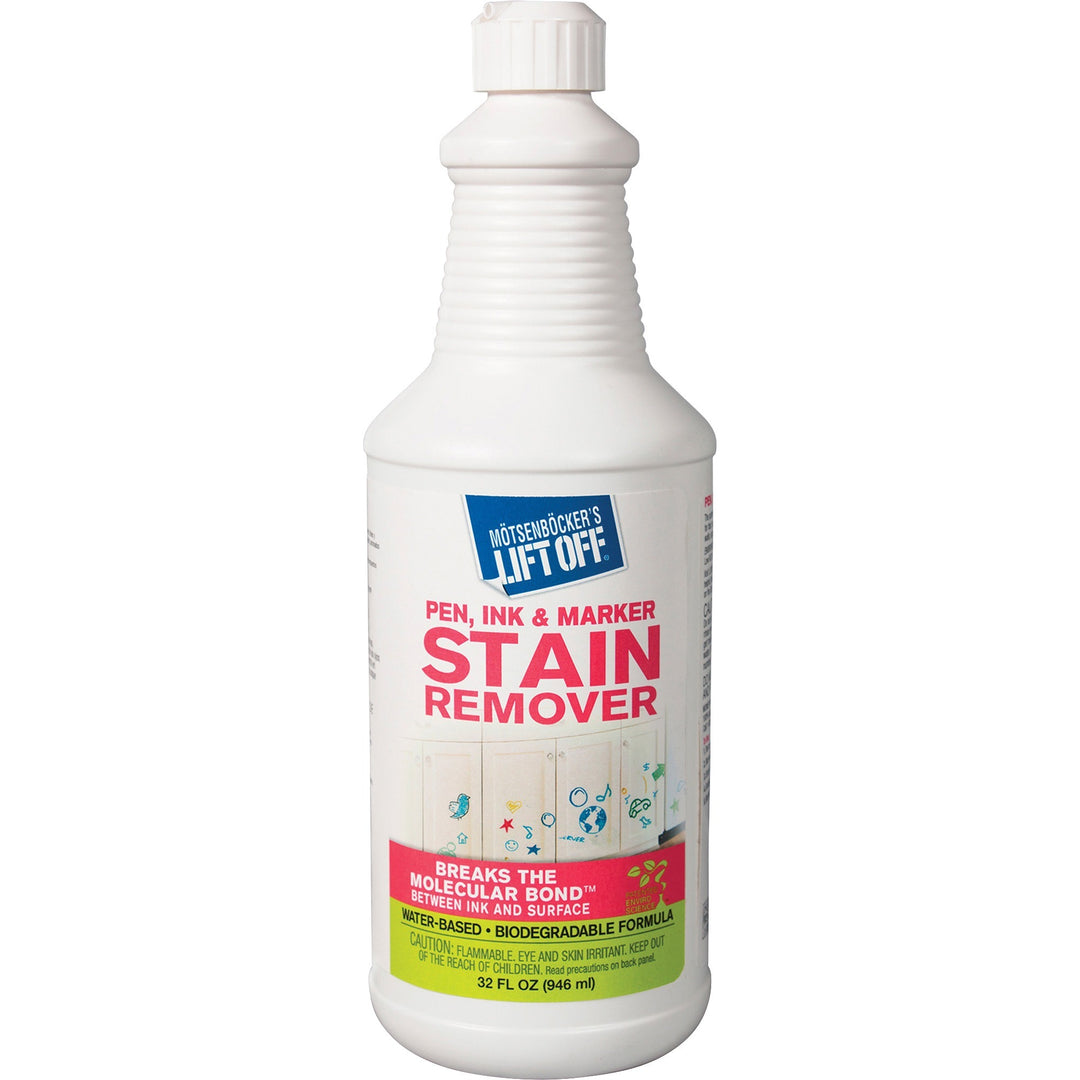 Image of Motsenbocker's Lift-Off® Ink Remover, f/Pen/Marker, Water-based, 32 oz, 6/CT, White