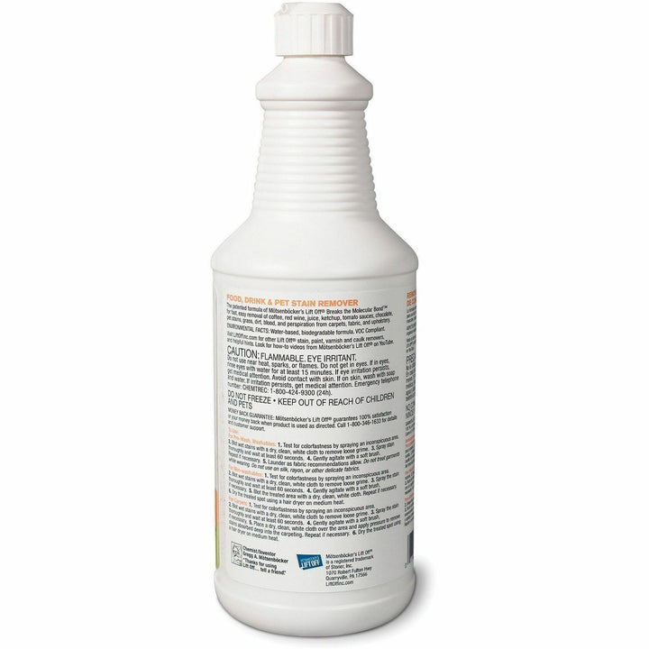 Image of Motsenbocker's Lift-Off® Stain Remover, Pet/Drink/Food, Multi-surface, 32oz, 6/CT, WE
