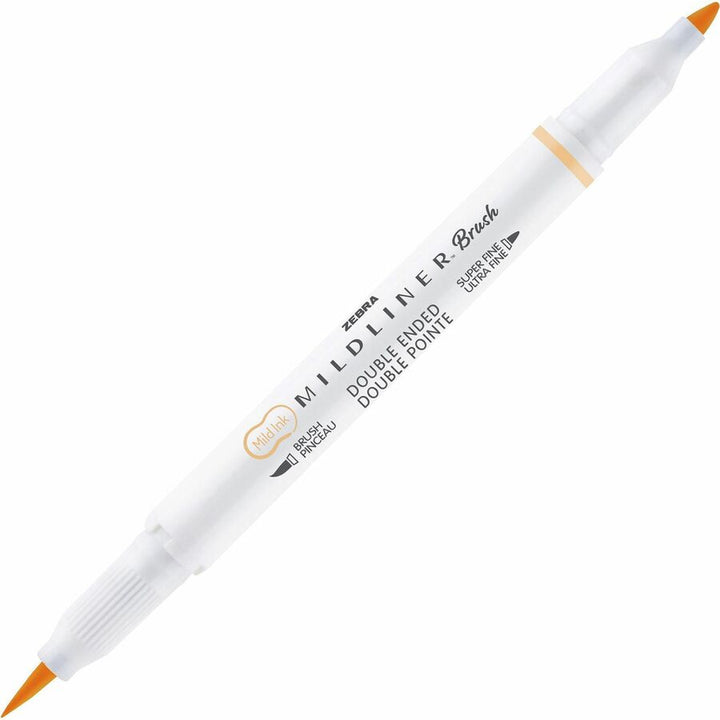 Image of Zebra® Brush Pen and Marker, 1/2"x1/2"x5-1/2", 15/PK, Assorted