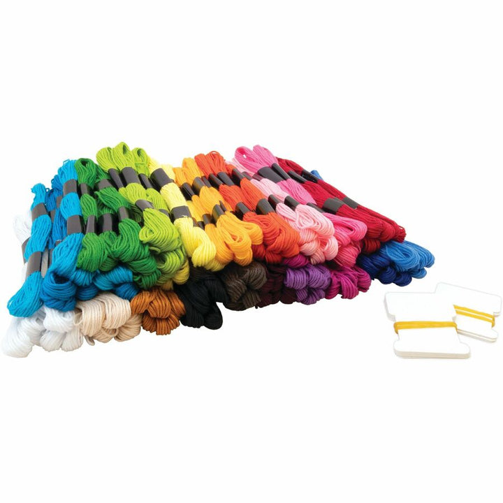 Image of Pacon® Embroidery Thread, 12 Floss Bobbins, 100/PK, Assorted
