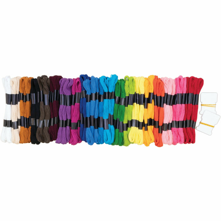 Image of Pacon® Embroidery Thread, 12 Floss Bobbins, 100/PK, Assorted