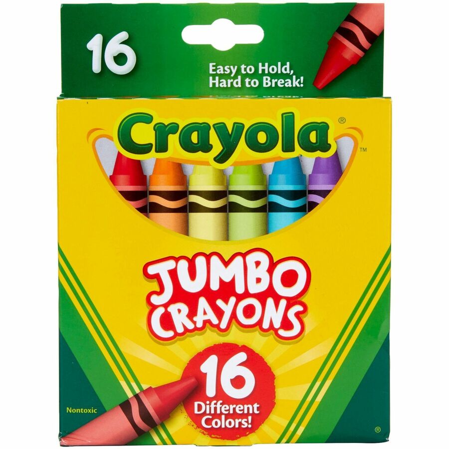 Image of Crayola 520390 Jumbo Crayons, Assorted, 16 / Pack