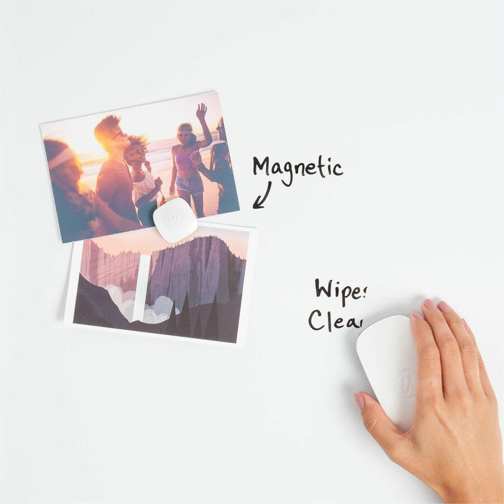 Image of U Brands Dry-erase Board, Magnetic, Steel, 36"x36", BK/WE