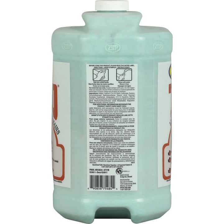 Image of Zep Commercial® Hand Cleaner, Heavy-Duty, 1 Gallon, 4/CT, Blue