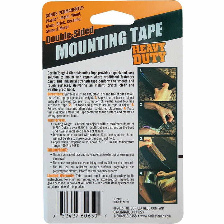Image of Gorilla 6055002 Heavy Duty Mounting Tape