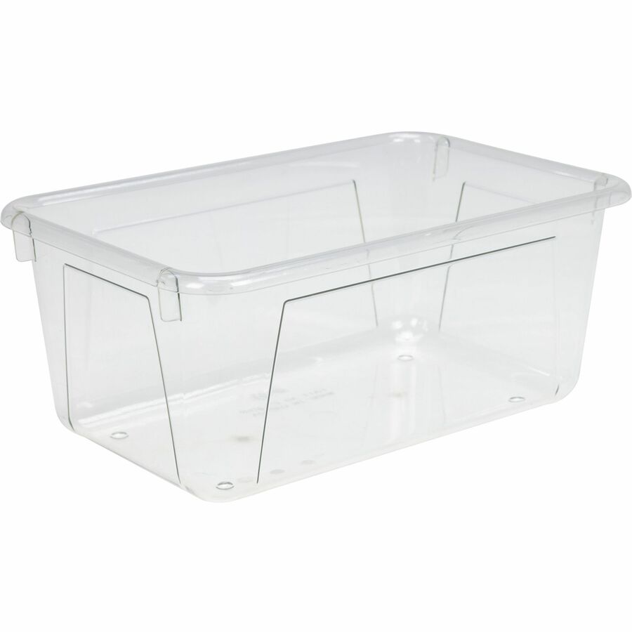 Image of Storex 62464U05C Crystal Clear Cubby Bin, 5.18" H x 7.80" W x 12.09" Length, Clear, 5 / Carton